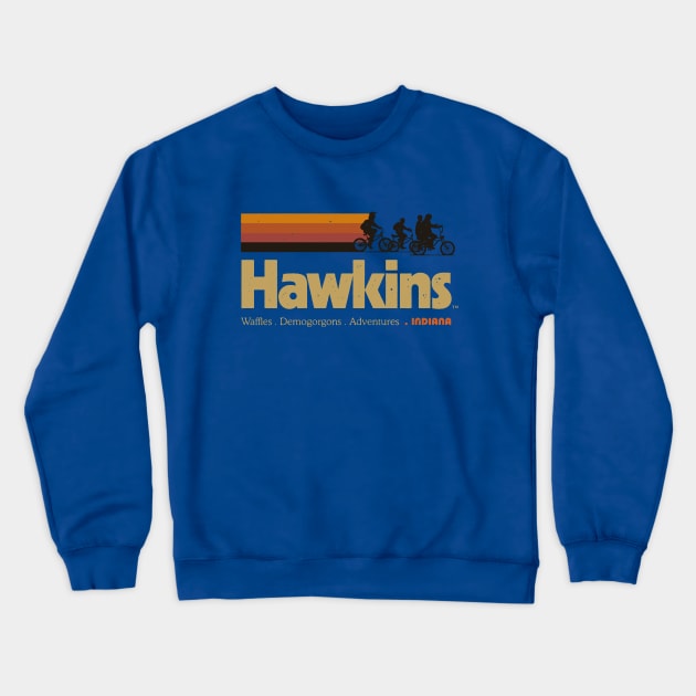 Visit Hawkins Indiana - Vintage 80s Tshirt Crewneck Sweatshirt by vo_maria